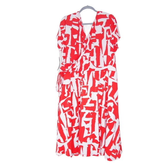 Maggy London Printed Surplice Neck Wrap Dress 22W - Picture 2 of 9